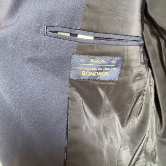 Bonobos Wool Standard Fit Blazer - Navy. - 42R - Picture 3 of 6